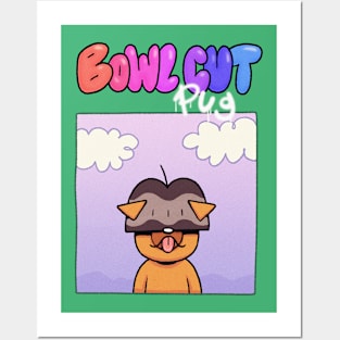 bowlcut pug Posters and Art